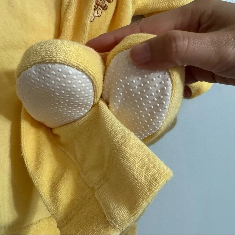 Disney Baby Winnie The Pooh Soft Yellow Cotton Robe Size 3 Month